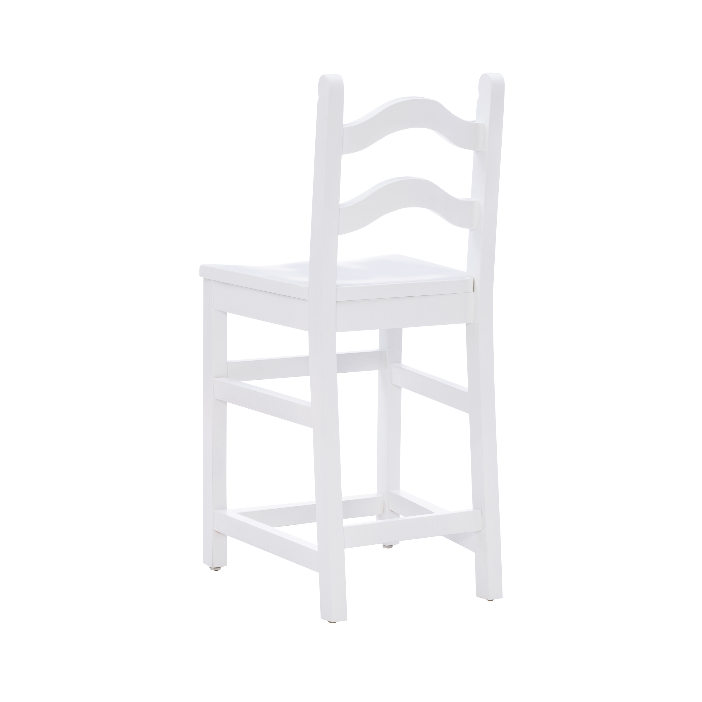Linon Lauria 24" Indoor Wood Counter Stool, Set of 2, White