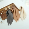 thumbnail image 4 of Sand Beach Pure Silk Scarf | Pink Sand, Gold Sand, Grey Sand | Small Head Scarf Or Large Square Shawl | Solid Colour Collection, 4 of 7
