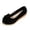 Black, variant on Women Front Bow Suede Espadrille Slip On Wedge Shoes Closed Toe Comfort Footwear For Casual Office Outdoor Daily Summer