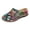 Black, variant on Women's Flower Embroidered Double Buckles Orthopedic Wedge Mules Boho Beach Vintage Floral Closed Toe Arch Support Dress Clogs Slides Sandals White Size 6