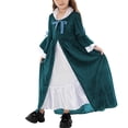 thumbnail image 6 of ATOGUTA Girls Long Dresses Kids Long Sleeve Party Birthday Prom Formal Fancy Long Dress Size 9-15, Green, 6 of 6