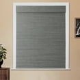 thumbnail image 3 of TWOPAGES Cordless Natural Bamboo Blinds 33"x72" Light Filtering Roman Shade for Indoor Window, Grey, 3 of 6