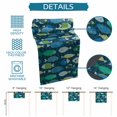 thumbnail image 6 of Deep Green Fishes Table Runner 90 Inches, Cartoon Coastal Ocean Fish Striped Bed Runner Dresser Scarves Tabletop for Indoor Outdoor Parties/Ceremony/Banquet, 13" x 90", 6 of 9