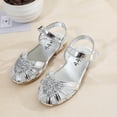 thumbnail image 4 of Newborn Kid Girl Leather Princess Sandals Soft Crib Shoes Toddler Prewalker, 4 of 5