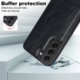 thumbnail image 6 of for Samsung Galaxy S22 PU Leather Back Case, Built-in Invisible Stand [Compatible with Magsafe] Protective Slim Kickstand Anti-fall Phone Cover Compatible with Samsung Galaxy S22, Black, 6 of 8