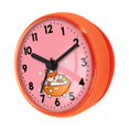 thumbnail image 4 of Reloj de pared redondo analógico impermeable para baño con ventosa para aseo Naranja, 4 of 9