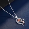 thumbnail image 1 of Collar de plata de ley con forma de rosa y corazón para mujer, cumpleaños, madres, Da, 1 of 5