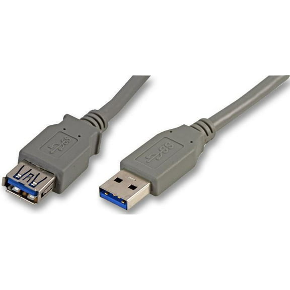 PRO SIGNAL - USB 3.0 A Male to A Female Lead, 1m Grey