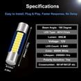 thumbnail image 2 of bombillas LED Festoon para coche de 29 mm, 6614F, extremadamente luminosas, 9 SMD 4014, 6641, 6612F, aptas para espejos de tocador y viseras, blanco 6000 K, 2 of 5
