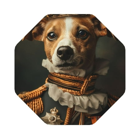 

Noikeo Modern Cute Dog Print 6 Pcs Drink Coasters Leather Absorbent Coaster Set Tabletop Protection Round Coasters Set of 6 4Inches Octagon