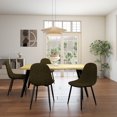 thumbnail image 2 of Homy Casa Modern Industrial 5-Piece Dining Set for 4 for Dining Room, Faux Wood Walnut Live Edge Table with 4 Armless Chairs, 2 of 12