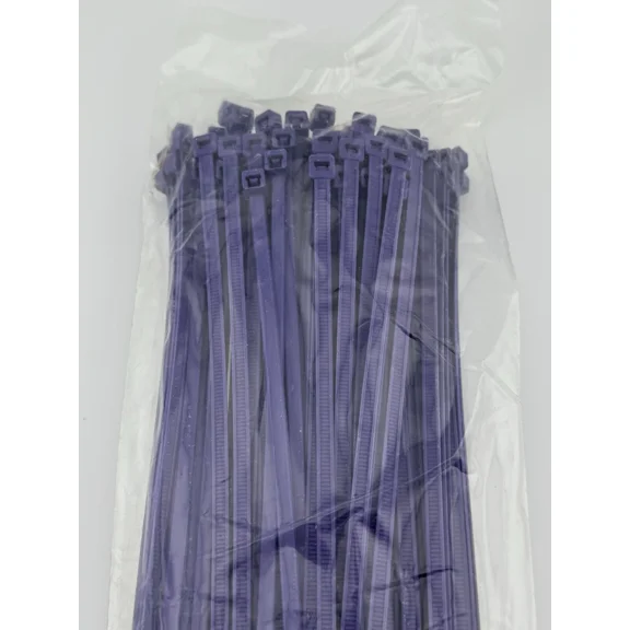 14’’ Cable Zip Ties 100 Count Bag Color Purple