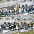 thumbnail image 6 of 6 - Person Rectangular 63"L X 38"W Outdoor Dining Table, 6 of 7