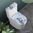thumbnail image 3 of HELLHERO Snowman and Rabbit Set of 2 Toilet Seat Lid Cover Set Soft Elastic Fabric, Elastic Bottom, Modern Bathrooms, 3 of 8