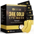 thumbnail image 1 of Taimand Parches debajo de los ojos (30 pares) Máscara debajo de los ojos de oro de 24 quilates para ojos hinchados Ojeras Bolsas y arrugas con colágeno Alivia la presión y reduce las arrugas Revitaliz, 1 of 6