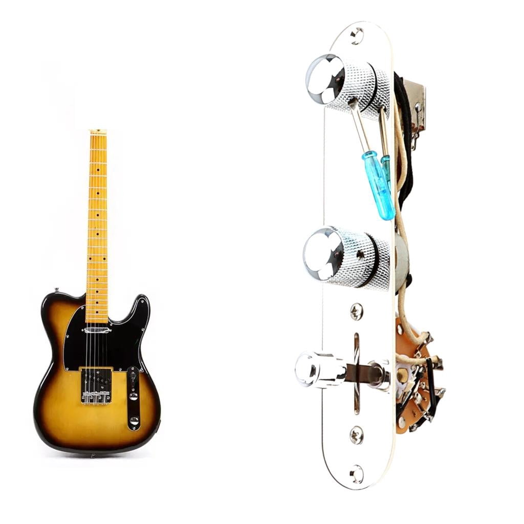 CEORPER 3 Way Wired Loaded Control Plate with Switch Knob for Electric Guitar Playing