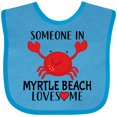 thumbnail image 3 of Inktastic Someone in Myrtle Beach Loves Me Boys or Girls Baby Bib, 3 of 4