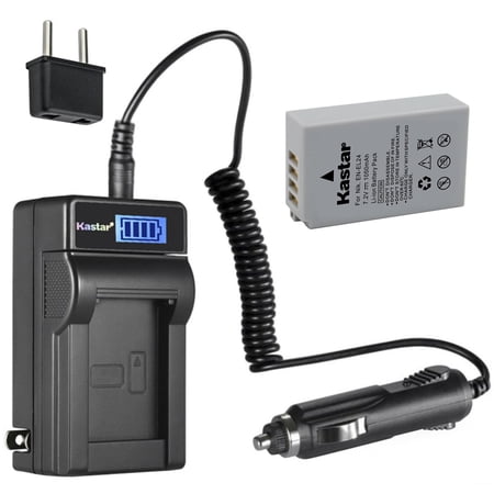 Kastar 1-Pack EN-EL24 Battery and LCD AC Charger Compatible with Nikon EN-EL24 ENEL24 EN-EL24a ENEL24a Battery Nikon MH-31 Charger Nikon 1 J5 1J5 Nikon DL18-50 DL1850 Nikon DL24-85 DL2485 Cameras