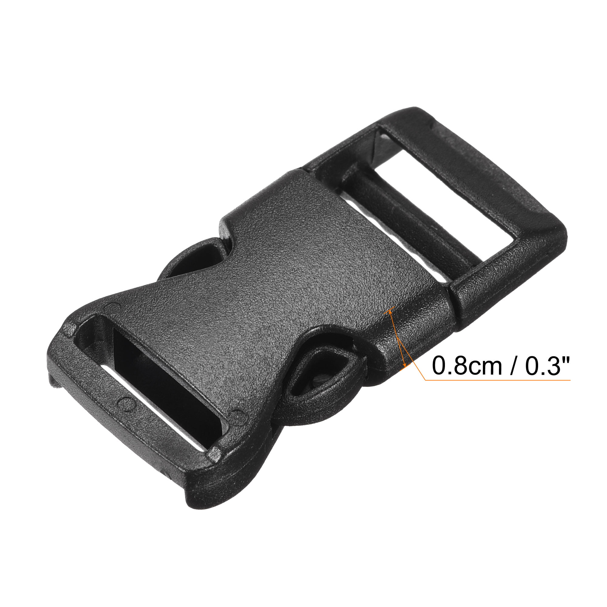 uxcell Plastic Side Quick Release Buckles Clip 20mm Webbing Band 4pcs Black