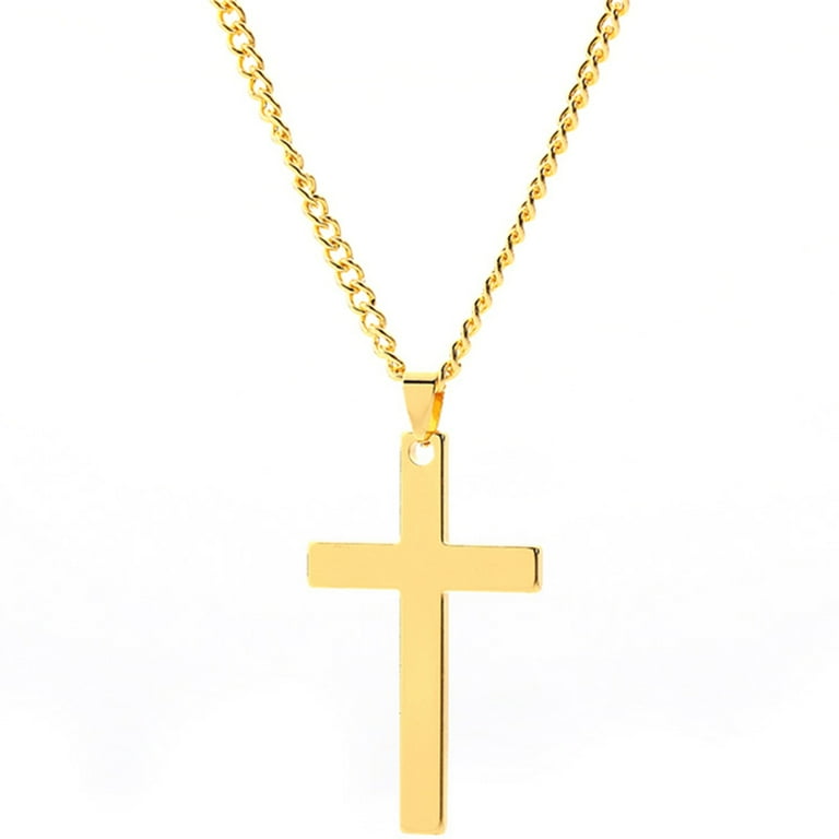 Nickel free cross necklace sale