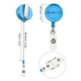 thumbnail image 2 of Uxcell Retractable Round Badge Holder Reel with Clip and Strap Clear Sky Blue 10 Pack, 2 of 5