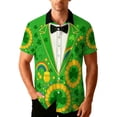 thumbnail image 2 of Ceisia St. Patrick's Day Men's Unisex Hawaiian Shirt | Summer Beach Casual Short Sleeve Button Down Gift Printed Top, 2 of 9