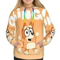 thumbnail image 2 of Lsque Bluey Pattern Casual Women's Hoodie,Hooded Sweatshirt with Kangaroo Pocket,Pullover Hoodie with Eye-catching Drawstrings-Small, 2 of 8