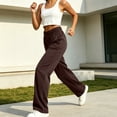 thumbnail image 7 of SELONE High Waisted Wide Leg Pants for Women Elastic Waist Trousers Ruched Lounge Trousers with Pockets Vacation Outfits, 7 of 7