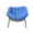 1PIECE-BLUE, variant on VIXLON Oversized and Spoon Style Steel Outdoor Lounge Chair with Thick Cushion White/Black