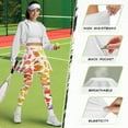 thumbnail image 6 of COEQINE Women High Waist Yoga Skirted Legging for Women with Pockets Orange Cow Spot Print Pleated Tennis Skirts with Leggings Elastic Breathable Golf Leggings, 3XL, 6 of 7