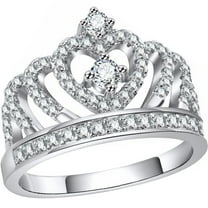 LOLIPPYY Alloy Women's Crown Heart Ring for Decoration Creative Design Perfect Gift for Various Occasions