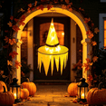 thumbnail image 5 of Hanging Witch Hat String Light - Light Up Waterproof Glowing Halloween Decor, Battery Operated LED Sawtooth Hat for Indoor Outdoor, Garden, Yard, 5 of 7