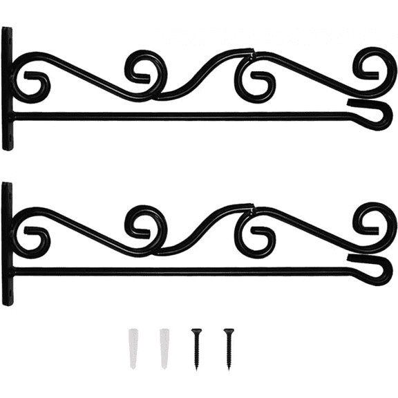 XZKING 2Pcs Wall Garden Flag Holder,Wall Garden Flag Stand,Garden Flag Scroll Hanger,Garden Flag Wall Hanger,one Piece Garden Flag Stand for Wall Porch,Great Gifts Ideas