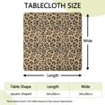 thumbnail image 2 of Brown and Black Leopard Print Square Fitted Tablecloth with Elastic Edge,Square Table Cover,Washable Elastic Table Cover for Home Kitchen Party Decor 34"x34", 2 of 6