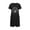 Black, variant on Tnhcen Women's Plus Size Halloween Sleepdress Ghost Print Short Nightgown Milk Silk Double-Sided Fleece 3XL-5XL Comfortable Holiday Sleepwear