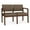 Castillo Brown, variant on Lenox Wood Reception Waiting 2-Seat Tandem Seating / Walnut Wood / Light Gray