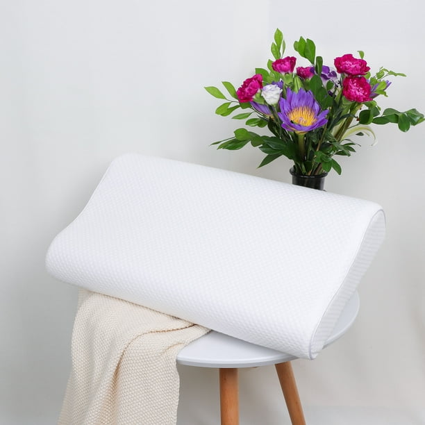 Contoured Memory Foam Pillow ! Bamboo Fiber Neck Support Pillow 50 x 30