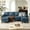 Blue, variant on Tornama Linen Convertible U Shaped Sectional Sofa, Green