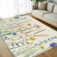 thumbnail image 4 of Spring Floral Area Rugs 5x8 for Living Room, Summer Farmhouse Vintage Botanical Non Slip Washable Rug Runner, Low Pile Indoor Floor Carpet Mat Bathroom Rugs for Bedroom, Kids Room, 4 of 9