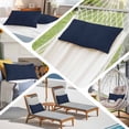 thumbnail image 6 of Solid Dark Blue Pillow Covers 16"x24", Minimalism Abstract Denim Texture Soft Brushed Microfiber Breathable Throw Pillow Covers, Decorative Pillowcase with Zipper for Couch Sofa Bedroom Living Room, 6 of 9
