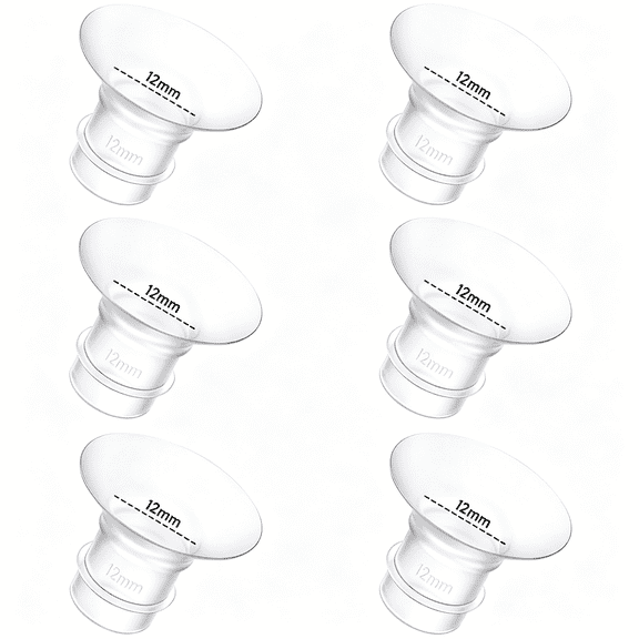 XIRQI 6Pcs Breast Pump Flange Insert 12Mm Compatible with Breast Pump,Fit for M5/M9/M6/V2 Pro/V2 Pro/S12 Pro/E10 S1 S1 Pro,24Mm Flange