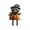 C, variant on Yashow Elite Multicolor Raccoon and Pumpkin Acrylic Garden Stake Figurine 2D Miniature Decoration for Halloween Outdoor Lawn Decor, 1-pack, 7.87 inch