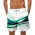 thumbnail image 1 of Sentmoon Swim Trunks Men Lightweight Summer Straight Elastic Waist Athletic Shorts Drawstring Light Print Golf Shorts Side Pockets 2025 Trendy for Weekend Outings Light Green M, 1 of 4