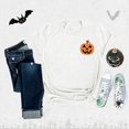 thumbnail image 2 of Halloween Shirts for Women T-Shirts Womens Fall Pumpkin T Shirts Funny Short Sleeve Halloween Graphic Tees Tops White M, 2 of 6