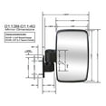 thumbnail image 2 of CIPA 01140 UTV Utility Vehicle 4.625 x 7.75 Inch Adjustable Side Mirror, Single, 2 of 3