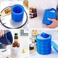 thumbnail image 5 of Alladinbox Ice Molds Silicone Ice Cube Tray, Large Silicone Ice Bucket with Lid, 2 in 1 Ice Cube Maker, Portable, Round, Large, Dark blue, 5 of 8