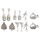 thumbnail image 1 of 12 piezas de colgantes de botella de vino, colgantes de plata vintage para adornos DIY, joyería artesanal, 1 of 5