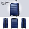 thumbnail image 7 of MAYEERTY 3-Piece Hardside Luggage Se: Lightweight ABS with TSA Lock, Spinner Wheels & Expandable Space for Travel, Blue, 7 of 7
