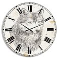 thumbnail image 1 of Designart 'Wolf Wild and Beautiful III' Traditional wall clock, 1 of 2