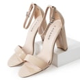 thumbnail image 5 of J. Adams Shirley High Silver Comfortable Heels for Women | Open Toe Ankle Strap Sandal Block Heel Dress Platform, 5 of 6